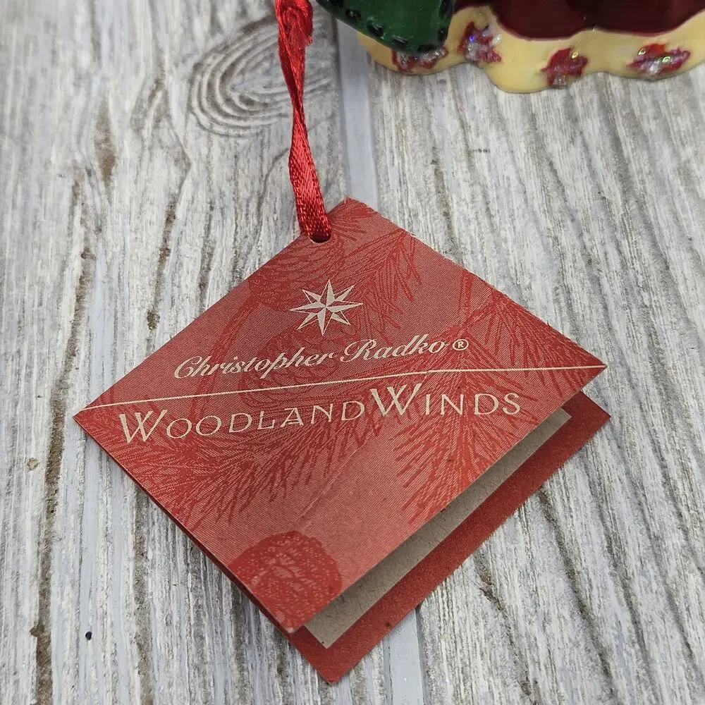 Christopher Radko‎ Woodland Winds Nana Leaf Ornament Figurine Box Tag Christmas